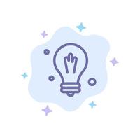 Bulb Idea Science Blue Icon on Abstract Cloud Background vector