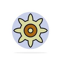 Setting Gear Abstract Circle Background Flat color Icon vector
