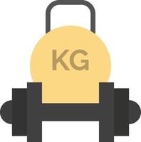 Barbell Dumbbell Equipment Kettle bell Weight  Flat Color Icon Vector icon banner Template