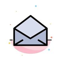 Email Mail Message Open Abstract Flat Color Icon Template vector