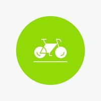 Bicycle Movement Walk Sport white glyph icon vector