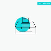 Data Archive Business Information turquoise highlight circle point Vector icon