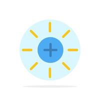 Brightness Interface Ui User Abstract Circle Background Flat color Icon vector