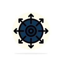 Target Point Achieve Success Abstract Circle Background Flat color Icon vector