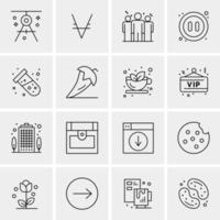 16 Universal Business Icons Vector Creative Icon Illustration to use in web and Mobile Related project