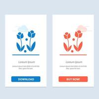 Flora Flower Nature Rose Spring  Blue and Red Download and Buy Now web Widget Card Template vector
