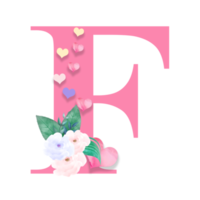 14th February, Valentine Alphabet Letter Design png