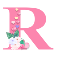 14th February, Valentine Alphabet Letter Design png