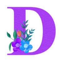 clipart de alfabeto floral, design de clipart de letras botânicas png
