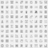 100 iconos de negocios para web y material impreso vector