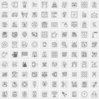 100 iconos de negocios para web y material impreso vector