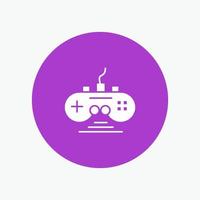Controller Game Game Controller Gamepad white glyph icon vector