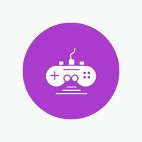 Controller Game Game Controller Gamepad white glyph icon vector