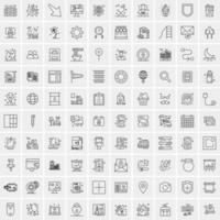 100 Business Icons for web and Print Material vector