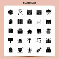 Solid 25 Thanks Giving Icon set Vector Glyph Style Design Black Icons Set Web and Mobile Business ideas design Vector Illustration