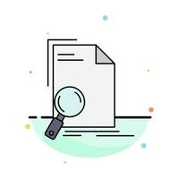 Analysis document file find page Flat Color Icon Vector