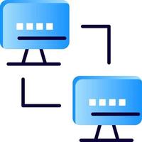 Computer Network Computing Computers  Flat Color Icon Vector icon banner Template