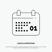 Canada Calendar Date Day Line Icon Vector
