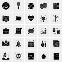 25 iconos de negocios universales vector ilustración de icono creativo para usar en proyectos relacionados con la web y dispositivos móviles