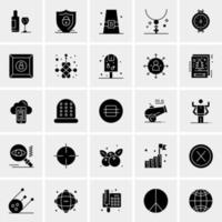 25 iconos de negocios universales vector ilustración de icono creativo para usar en proyectos relacionados con la web y dispositivos móviles