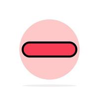 Delete Less Minus Remove Abstract Circle Background Flat color Icon vector