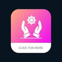 Business Development Modern Solutions Mobile App Button Android and IOS Glyph Version vector