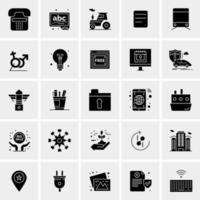 25 iconos de negocios universales vector ilustración de icono creativo para usar en proyectos relacionados con la web y dispositivos móviles