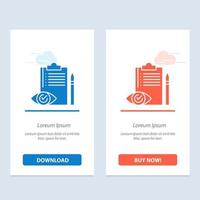 Quality Control Backlog Checklist Control Plan  Blue and Red Download and Buy Now web Widget Card Template vector