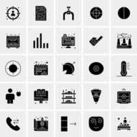 25 iconos de negocios universales vector ilustración de icono creativo para usar en proyectos relacionados con la web y dispositivos móviles