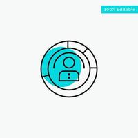 Diagram Features Human People Personal Profile User turquoise highlight circle point Vector icon