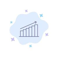 Analysis Chart Analytics Business Graph Market Statistics Blue Icon on Abstract Cloud Background vector