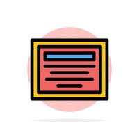 Education File Note Abstract Circle Background Flat color Icon vector