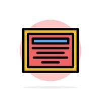 Education File Note Abstract Circle Background Flat color Icon vector