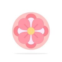 Anemone Anemone Flower Flower Spring Flower Abstract Circle Background Flat color Icon vector