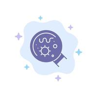 Germs Laboratory Magnifier Science Blue Icon on Abstract Cloud Background vector
