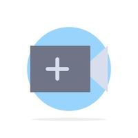 Video Camera Ui Abstract Circle Background Flat color Icon vector