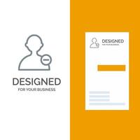 Basic Interface User Grey Logo Design and Business Card Template vector