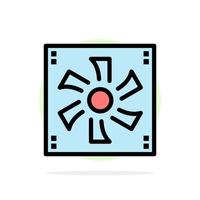 Cooler Fan Computer Cooler Device Fan Abstract Circle Background Flat color Icon vector