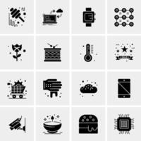 16 iconos de negocios universales vector ilustración de icono creativo para usar en proyectos relacionados con la web y dispositivos móviles