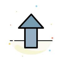 Arrow Up Upload Abstract Flat Color Icon Template vector