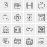 16 Universal Business Icons Vector Creative Icon Illustration to use in web and Mobile Related project