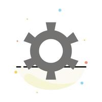 Cog Gear Setting Abstract Flat Color Icon Template vector