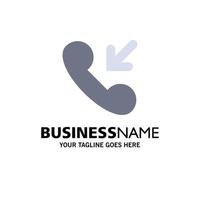 Answer Call Incoming Business Logo Template Flat Color vector