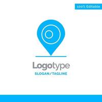 Location Map Bangladesh Blue Solid Logo Template Place for Tagline vector