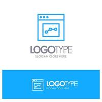 Analytics Communication Interface User Blue Outline Logo Place for Tagline vector