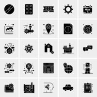 25 iconos de negocios universales vector ilustración de icono creativo para usar en proyectos relacionados con la web y dispositivos móviles