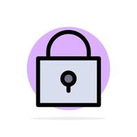 Twitter Lock Locked Abstract Circle Background Flat color Icon vector