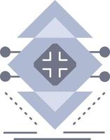 Computing data infrastructure science structure Flat Color Icon Vector