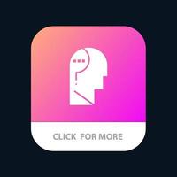 Confuse Confuse Brain Confuse Mind Question Mobile App Button Android and IOS Glyph Version vector