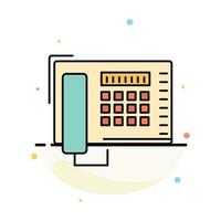 Telephone Fax Number Call Abstract Flat Color Icon Template vector